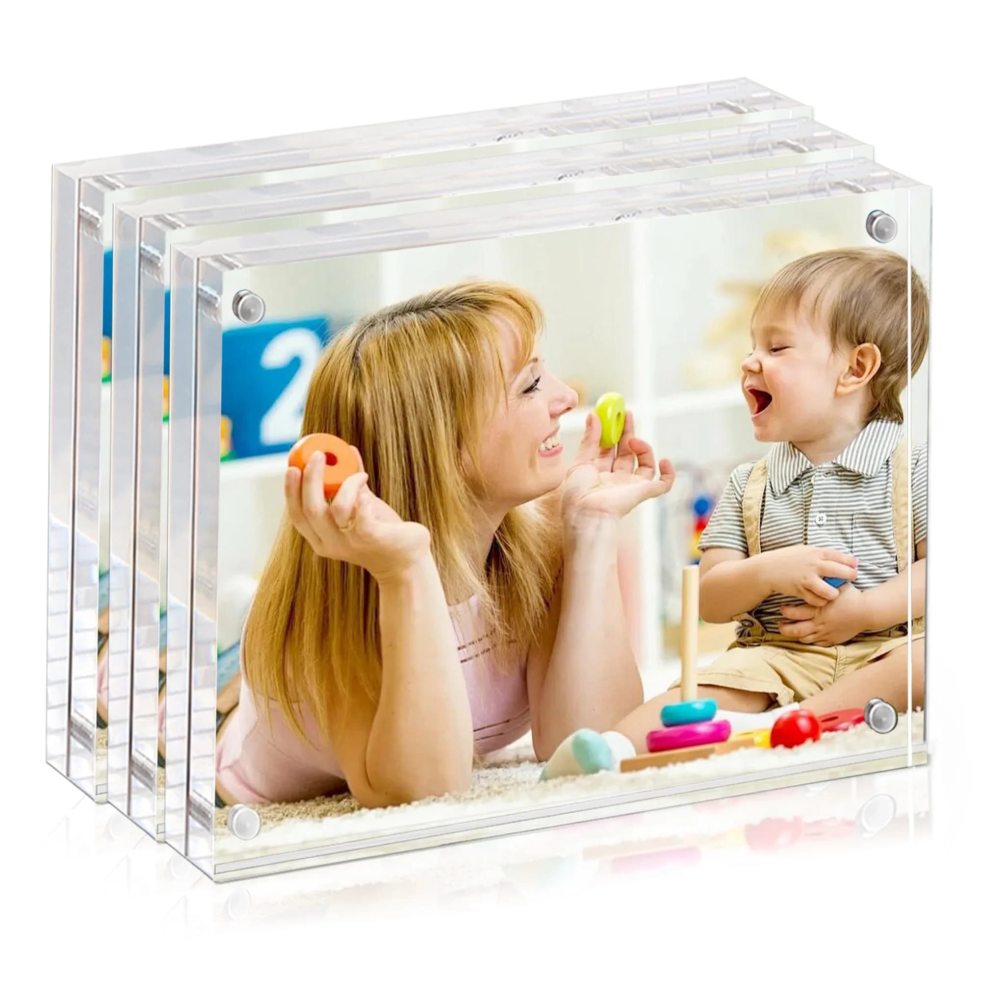 BP4U 8.5x11 Acrylic Picture Frame 3-Pack | Magnetic Double-Sided Display — 8.5X11