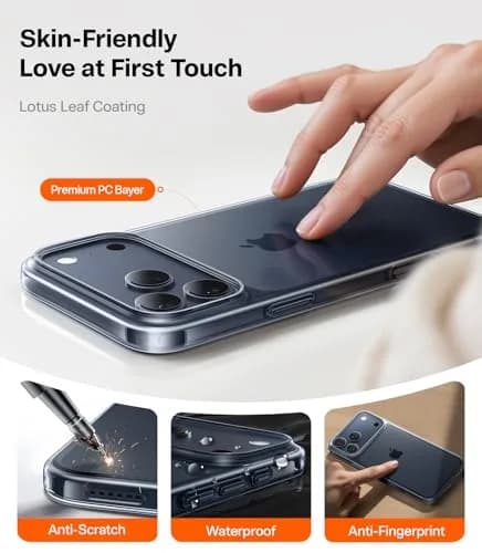 TORRAS Slim Fit for iPhone 17 Pro Max Case Thin 6.9" Velvety Matte Clear | Lightweight, Precise Fit thumbnail 4