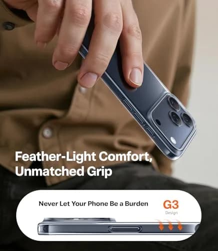 TORRAS Slim Fit for iPhone 17 Pro Max Case Thin 6.9" Velvety Matte Clear | Lightweight, Precise Fit thumbnail 8