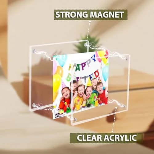 BP4U 4x4 Acrylic Picture Frame | Magnetic Double-Sided Photo Display for Home & Office thumbnail 4