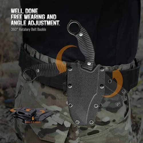 Ruike F181-B1 Tactical Fixed Blade Knife with Sheath, 14C28N Steel, Full-tang, 4.53-inch Blade, G10 Handle, Camping & Hunting Gear thumbnail 4