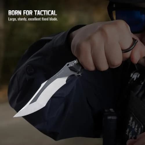 Ruike F181-B1 Tactical Fixed Blade Knife with Sheath, 14C28N Steel, Full-tang, 4.53-inch Blade, G10 Handle, Camping & Hunting Gear thumbnail 6