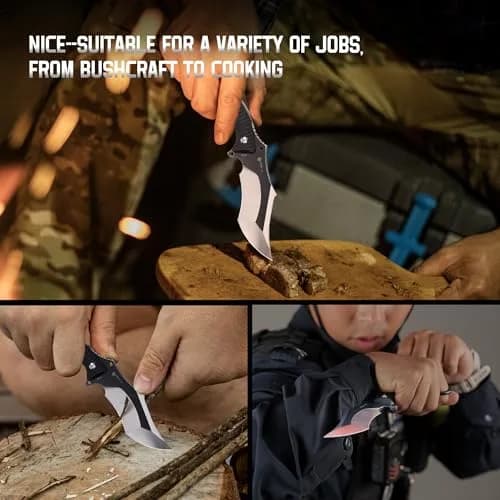 Ruike F181-B1 Tactical Fixed Blade Knife with Sheath, 14C28N Steel, Full-tang, 4.53-inch Blade, G10 Handle, Camping & Hunting Gear thumbnail 7