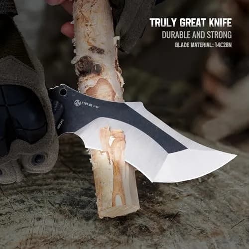 Ruike F181-B1 Tactical Fixed Blade Knife with Sheath, 14C28N Steel, Full-tang, 4.53-inch Blade, G10 Handle, Camping & Hunting Gear thumbnail 3