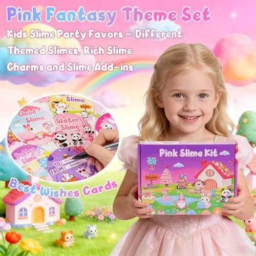 LAWOHO 12-Pack Pink Slime Kit | 720ml Total Butter Cloud Squishy Party Favor Set thumbnail 6
