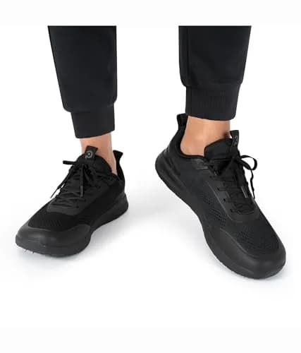 FEFELUIS Men's Zero Drop Running Shoes Wide Toe Box Black Size 9 (25.4cm / 9 US Wide) thumbnail 6