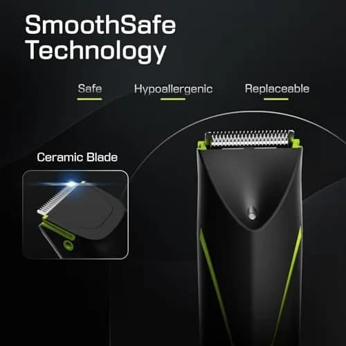 Brightman Body Hair Trimmer for Men 8,000 RPM Waterproof Ceramic Blade Rechargeable Wet/Dry | Manscaping Tool thumbnail 2