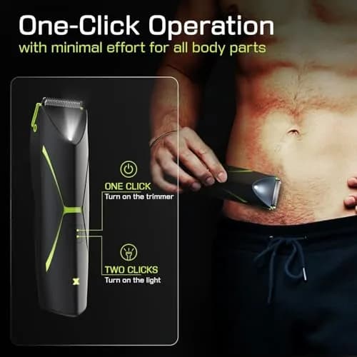 Brightman Body Hair Trimmer for Men 8,000 RPM Waterproof Ceramic Blade Rechargeable Wet/Dry | Manscaping Tool thumbnail 3