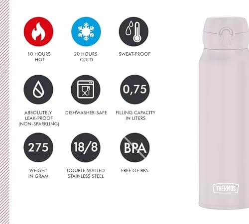 THERMOS Ultralight Bottle 750ml (25.36 Fl Oz) | Keeps Cold 20 Hours, Hot 10 Hours thumbnail 5