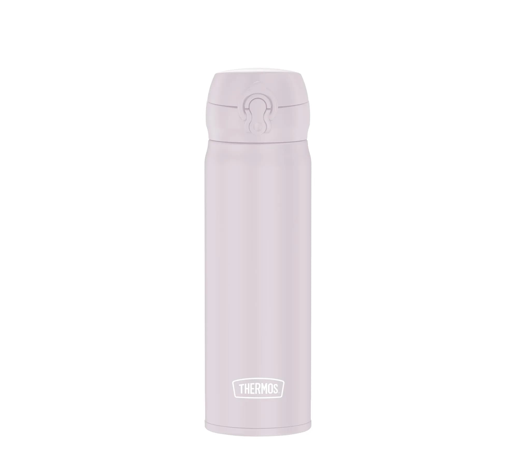 THERMOS Ultralight Insulated Flask 500ml (16.9 Fl Oz) | Keeps Hot 12 Hrs, Cold 24 Hrs, 202g — Soft Pink Matte