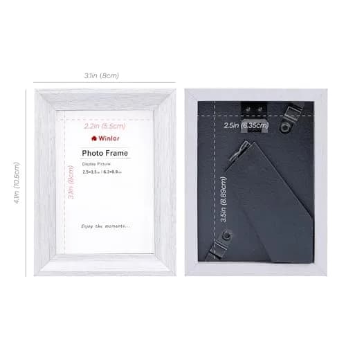 Winlor Mini Picture Frames 2.5x3.5 Inch | Small Photo Frames for Wall & Table thumbnail 2
