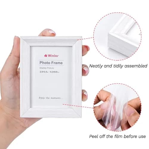Winlor Mini Picture Frames 2.5x3.5 Inch | Small Photo Frames for Wall & Table thumbnail 3