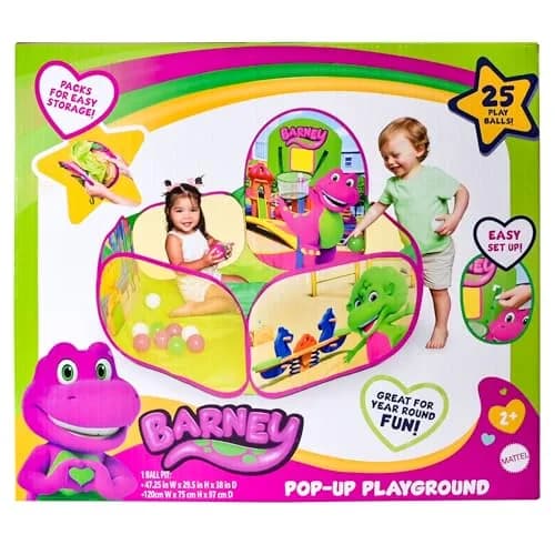 Barney Pop Up Playground, Ball Pit with 25 Play Balls & Basketball Hoop | Toddler Indoor & Outdoor Fun thumbnail 7