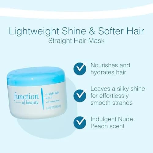 Function of Beauty Deep Conditioner Straight Hair Mask - Anti-Frizz 6.5 Fl Oz | Nourishing, Vegan, Sulfate-Free thumbnail 2