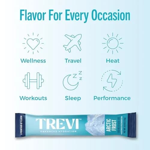 TREVI Electrolytes Powder Packets, Sugar Free Hydration, Arctic Frost | 28 Servings (4.94 oz / 140 g) | Hydrating & Replenishing thumbnail 6