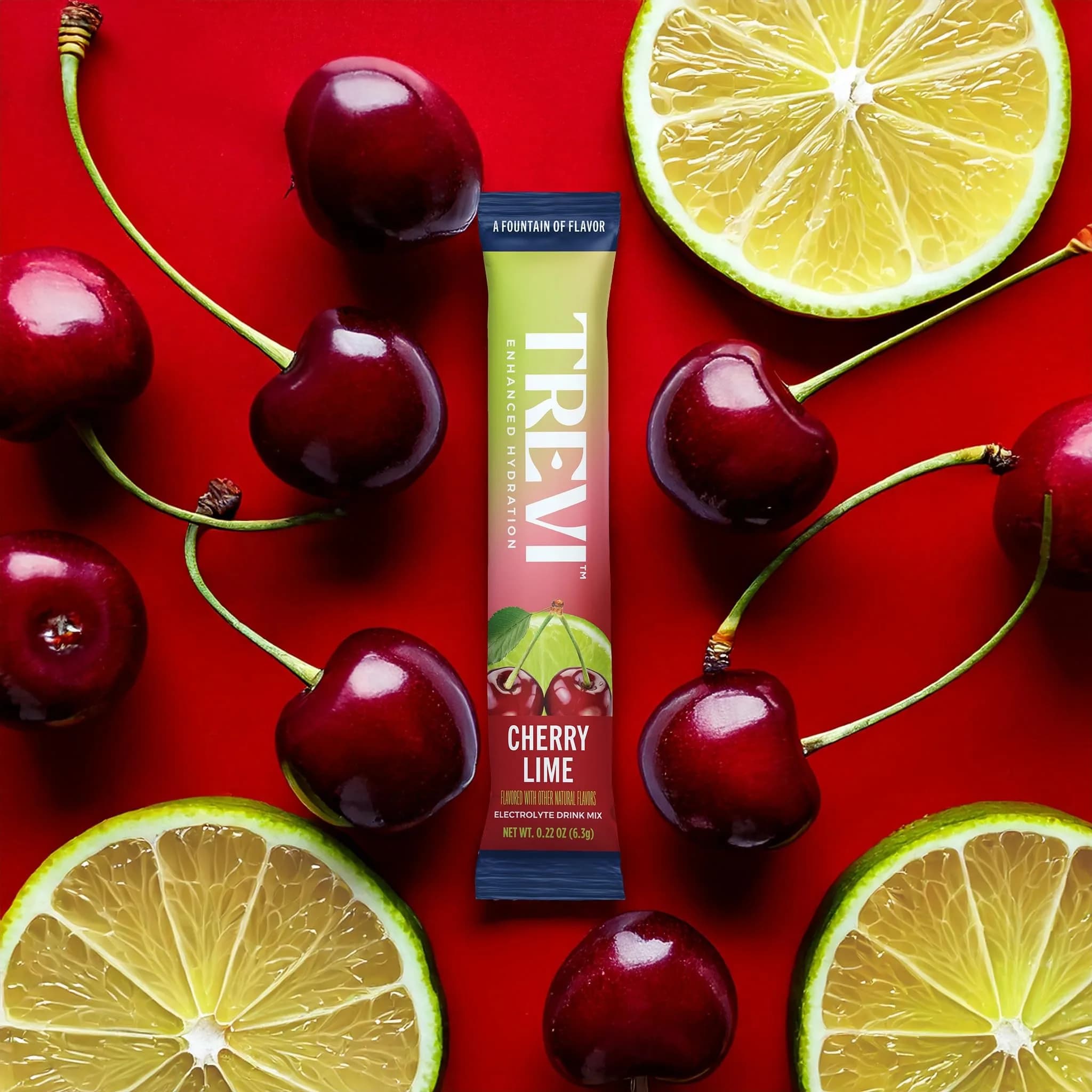 TREVI Everyday Sugar Free Electrolytes Drink Mix Hydration Powder Packets 28 Count Cherry Lime | Essential Hydration with 3x Electrolytes - view 2