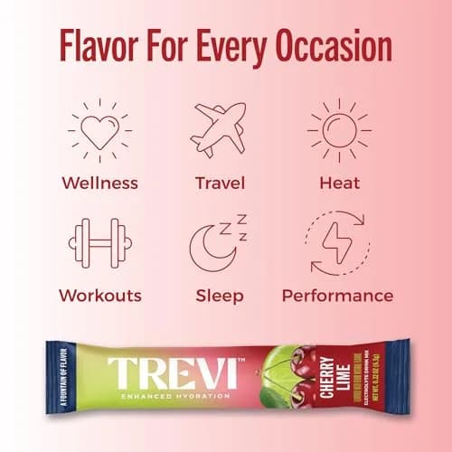 TREVI Electrolytes Powder Packets Cherry Lime 28 Servings | Hydration Rich in Vitamins & Minerals thumbnail 6
