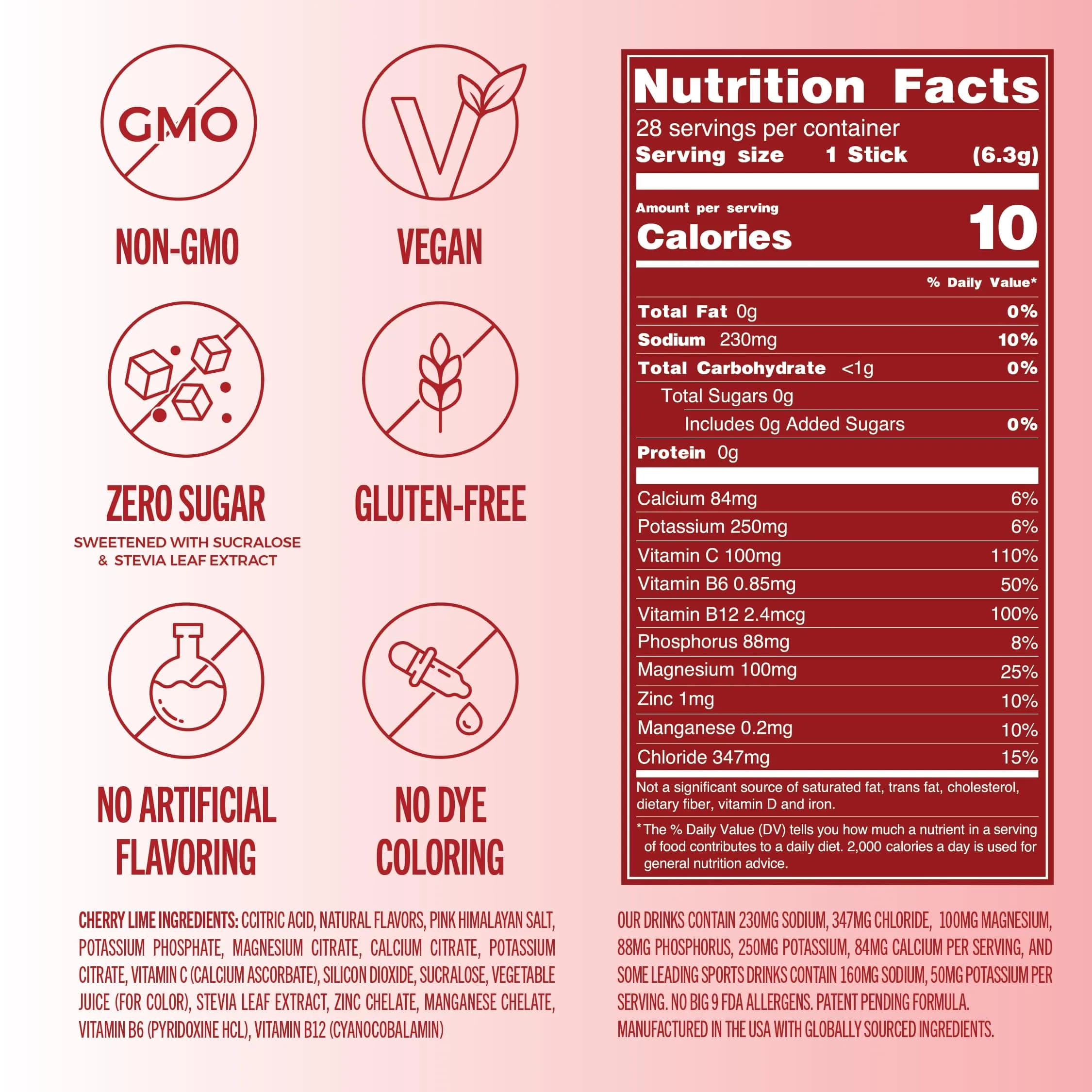 TREVI Everyday Sugar Free Electrolytes Drink Mix Hydration Powder Packets 28 Count Cherry Lime | Essential Hydration with 3x Electrolytes - view 4