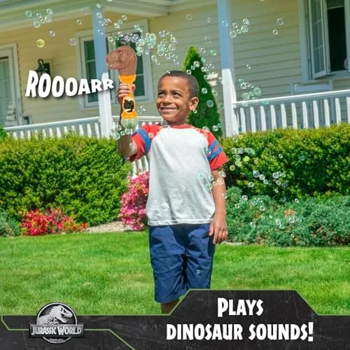 Little Kids Jurassic World Light and Sound Musical Bubble Wand 15.5 cm (6.1 in) | Dinosaur Sounds & Lights thumbnail 3