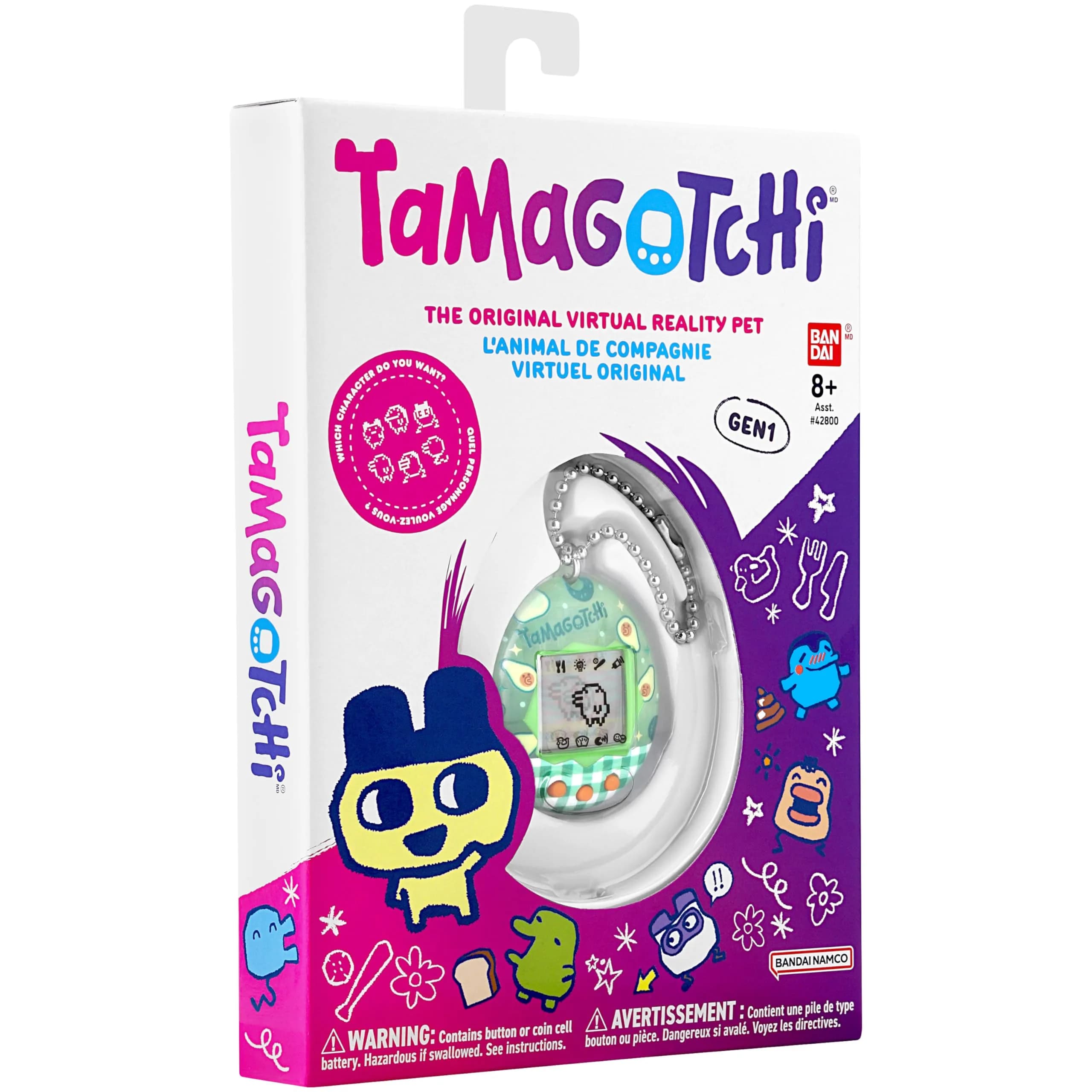 Tamagotchi Original Avocado Mix Electronic Pet | Nostalgic Fun for Kids 8+ - view 6