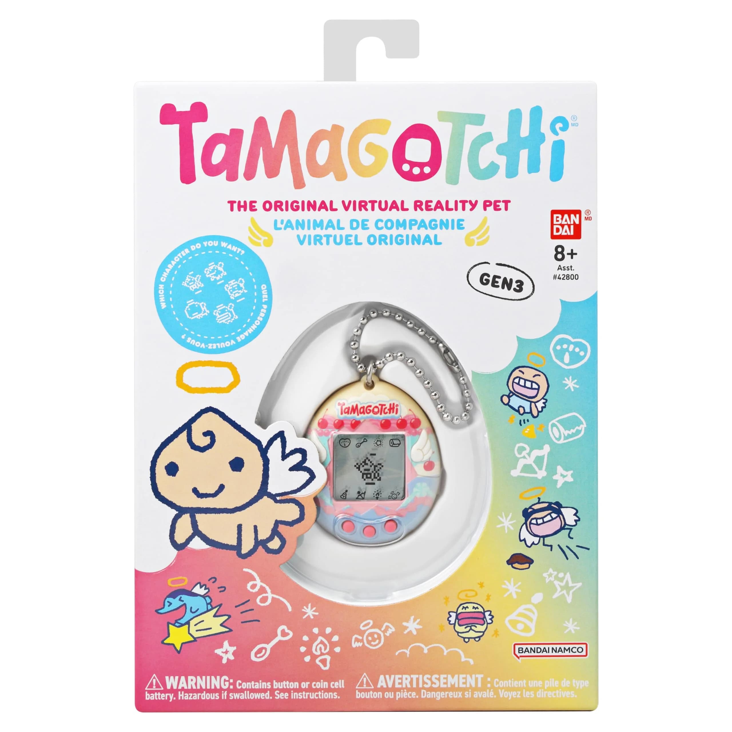 Tamagotchi Original Angel Cake Electronic Pet | Interactive Virtual Pet with Shooting Star Mini-Game - view 4