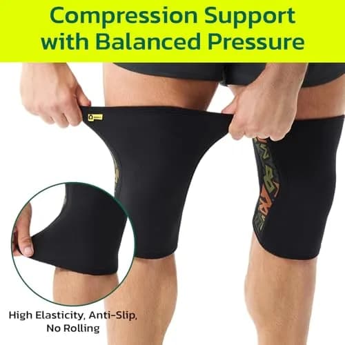aoFIT 5mm Knee Brace for Fitness & Weightlifting, Medium (1 Pair) | Medical Grade Support for Joint Pain thumbnail 3