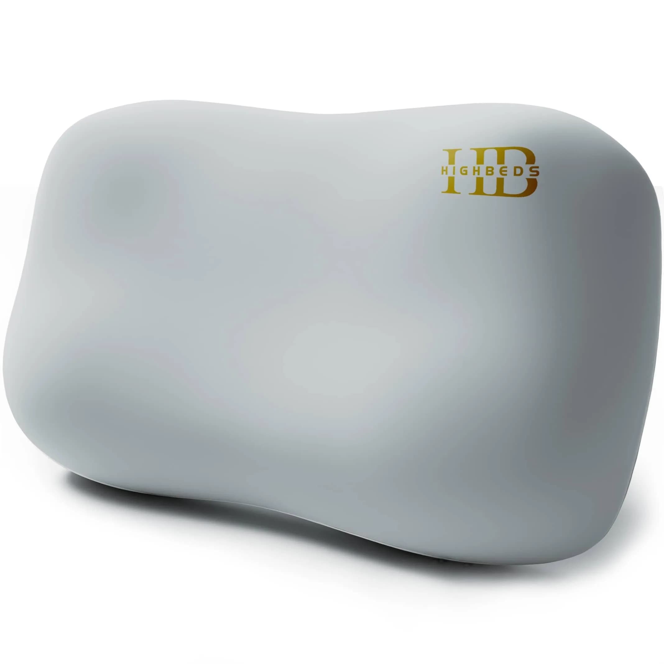 HighBeds Cervical Neck Pillow for Neck Pain Relief, Ergonomic Memory Foam Side Sleeper Pillow 38cm x 64cm (15" x 25") | BASF Support — Grey