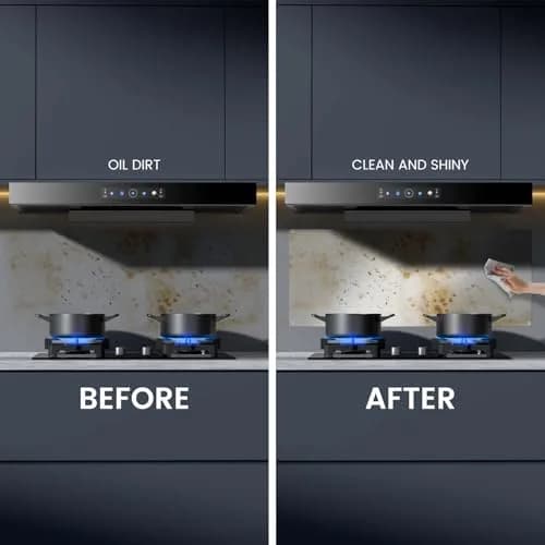 VENFAN 30" x 12" Stainless Steel Backsplash Panel | Easy Clean Stove Wall Protector thumbnail 8