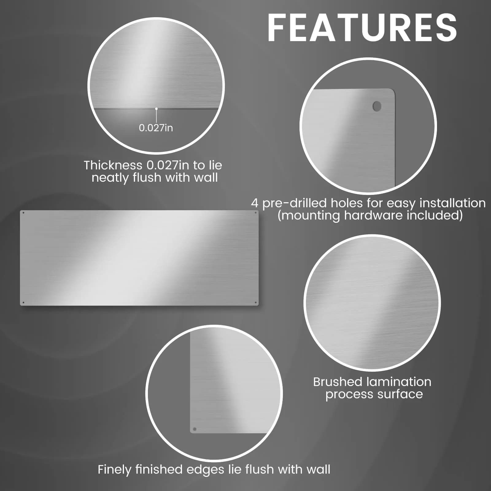 VENFAN 30" x 12" Stainless Steel Backsplash Panel | Easy Clean Stove Wall Protector thumbnail 4