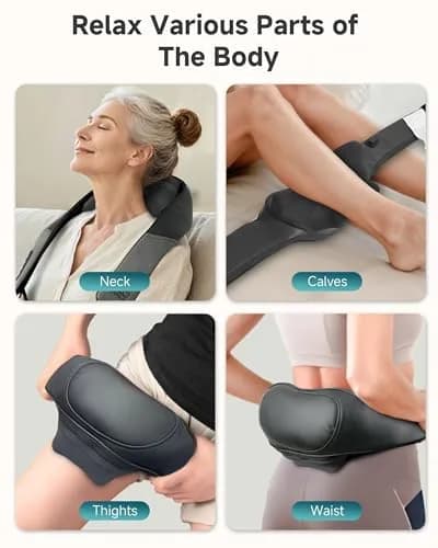 Snailax Neck and Shoulder Massager with Heat, 4D Shiatsu, FSA Eligible | Cordless, Heat, 4 Modes, 90 Min Use thumbnail 7