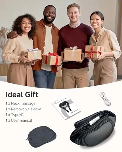 Snailax Neck and Shoulder Massager with Heat, 4D Shiatsu, FSA Eligible | Cordless, Heat, 4 Modes, 90 Min Use thumbnail 9