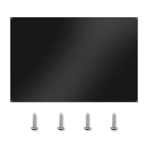 VENFAN 35.4" x 24" Black Stainless Steel Backsplash Panel | Protects Kitchen Walls from Grease & Stains thumbnail 1