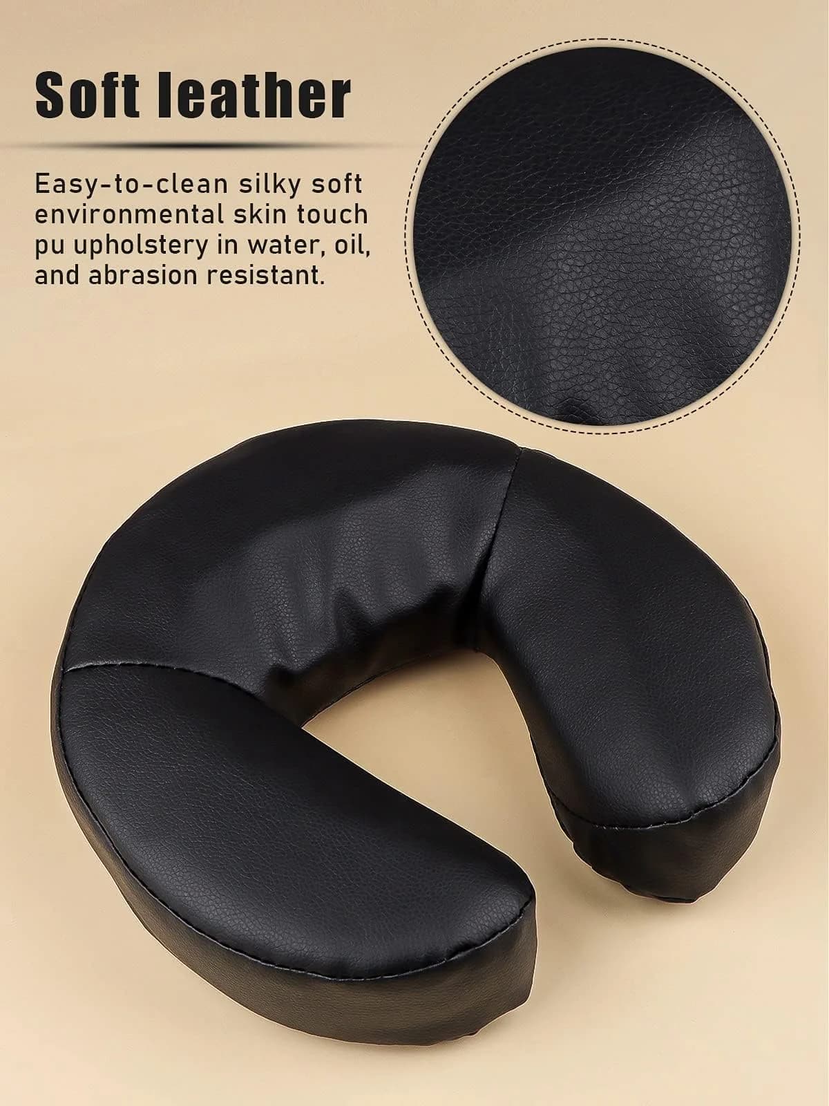 Kalolary Black Massage Face Cradle Cushion for Spa Therapy & Tattoo Tables - view 4
