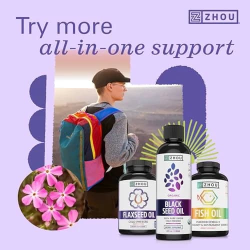 Zhou Organic Black Seed Oil - Nigella Sativa - 16 Fl Oz (730 Days) | USDA Organic Cold-Pressed Liquid Supplement thumbnail 5