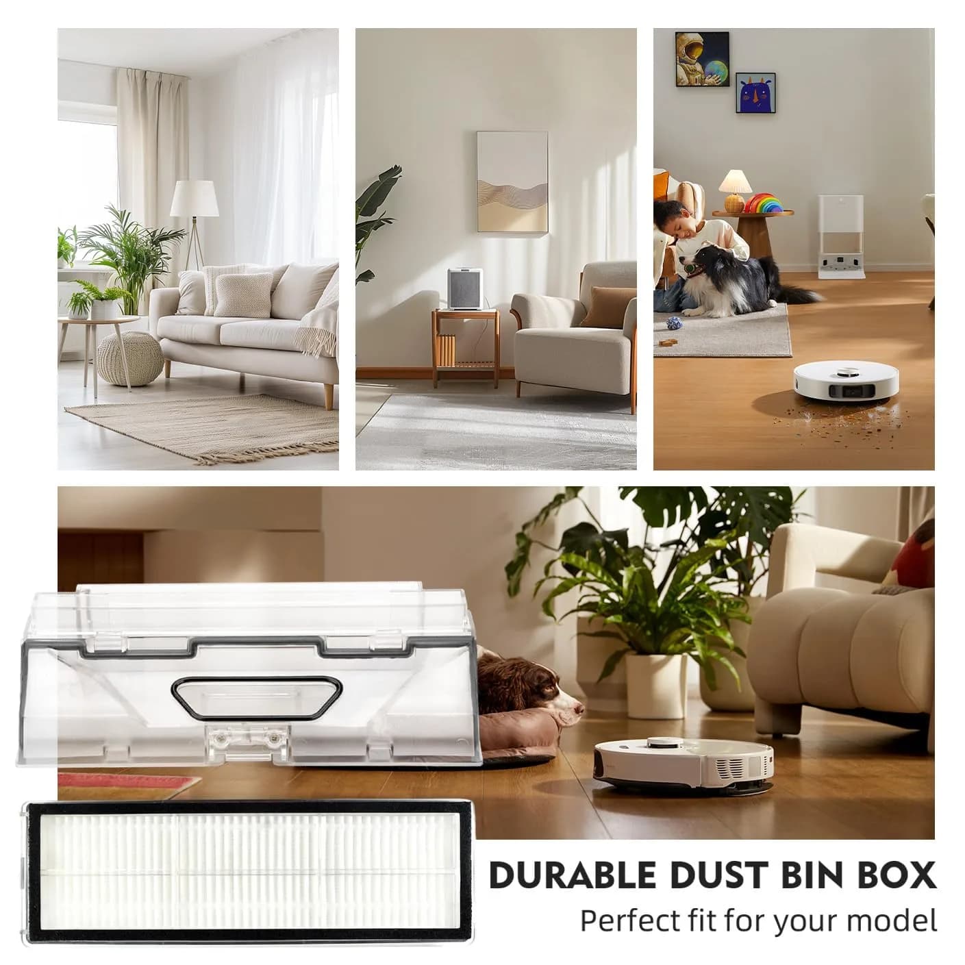 Sgizoku Dust Bin Box for Roborock S5 MAX/S6 MaxV/S6 Pure/T7/T7 Pro Vacuum Cleaner - 460ml (15.56 Fl Oz) | Replacement Waste Dustbin - view 6