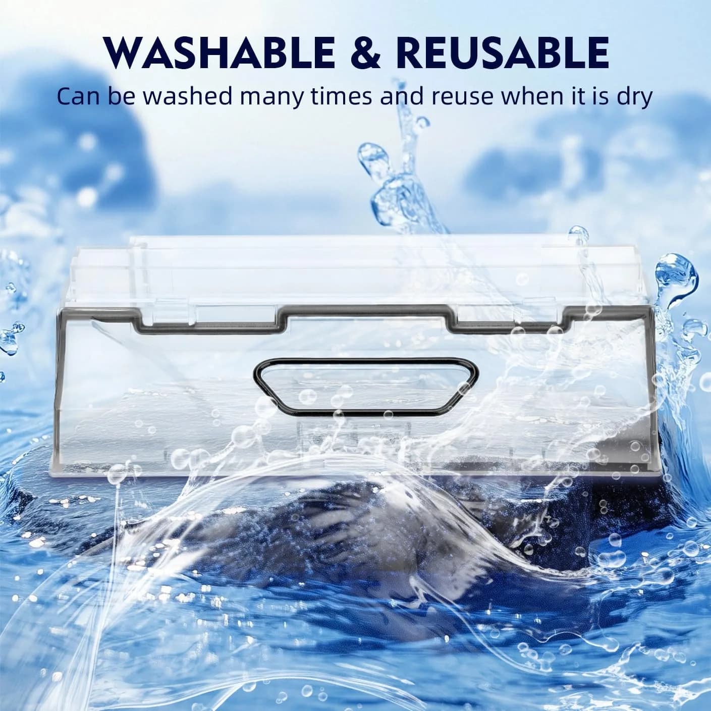 Sgizoku Dust Bin Box for Roborock S5 MAX/S6 MaxV/S6 Pure/T7/T7 Pro Vacuum Cleaner - 460ml (15.56 Fl Oz) | Replacement Waste Dustbin - view 4