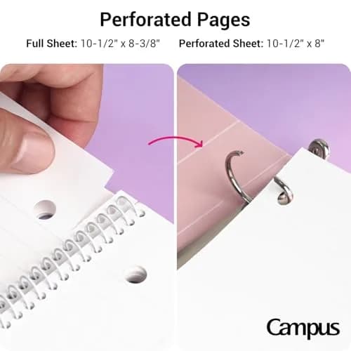 KOKUYO Spiral Notebooks, 3 Pack 10-1/2" x 8" Wide Ruled | Durable Spiral Binding for School & Work thumbnail 4