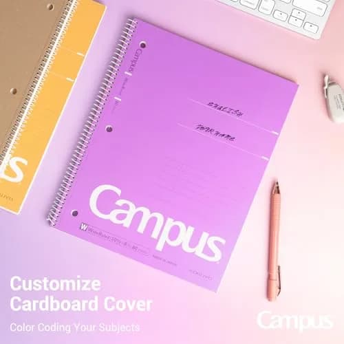 KOKUYO Spiral Notebooks, 3 Pack 10-1/2" x 8" Wide Ruled | Durable Spiral Binding for School & Work thumbnail 5