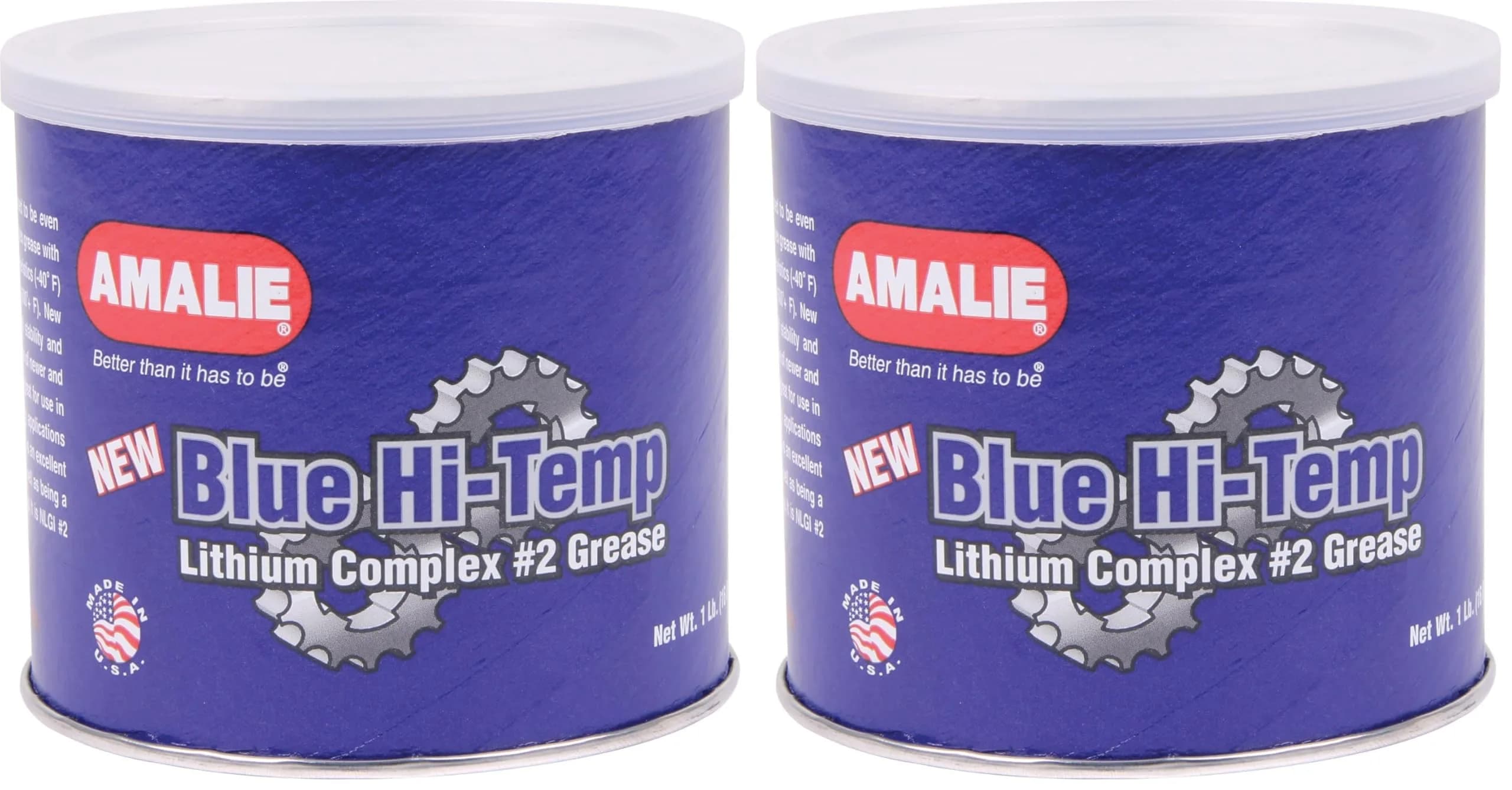 Amalie Blue Grade-2 High Temperature Lithium Complex Grease 0.45 kg (1 lb) Pack of 2 | Extreme Pressure Protection — Pack of 2