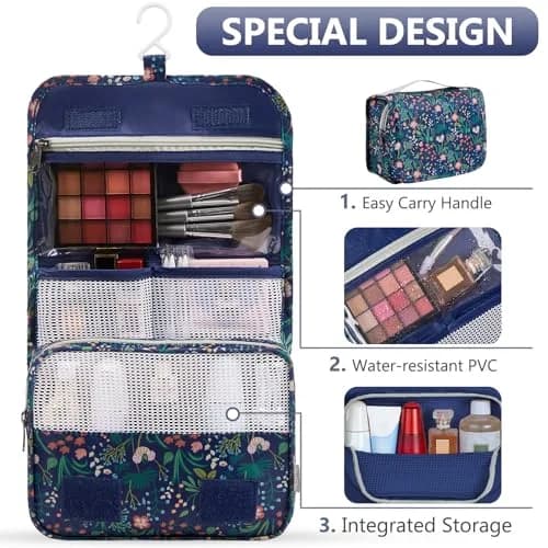 OlarHike Packing Cubes for Travel, Gifts for Women Mom,Dark Blue Floral | Durable, Lightweight & Multi-Functional (70-120 chars) thumbnail 3