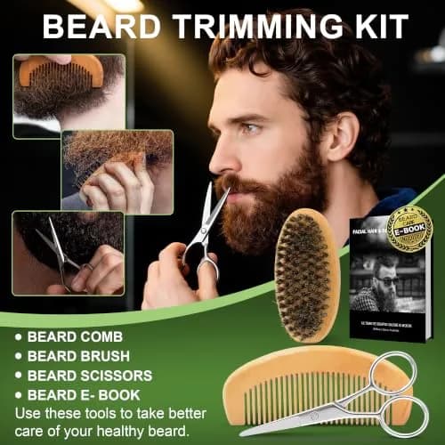 XIKEZAN Beard Kit for Men Grooming & Care w/Cedarwood-Soften,Soothe Beard | Complete Grooming Set for All Beard Types thumbnail 7