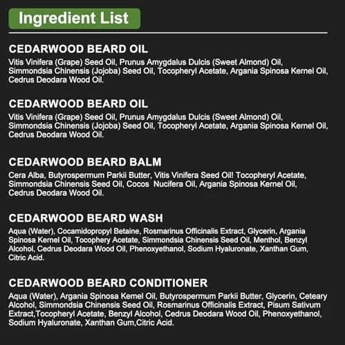 XIKEZAN Beard Kit for Men Grooming & Care w/Cedarwood-Soften,Soothe Beard | Complete Grooming Set for All Beard Types thumbnail 8