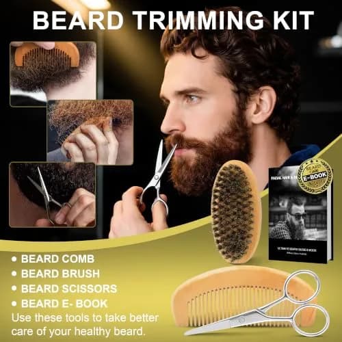 XIKEZAN Beard Kit for Men Grooming & Care w/Sweet Tobacco | Soften & Soothe Beard thumbnail 7