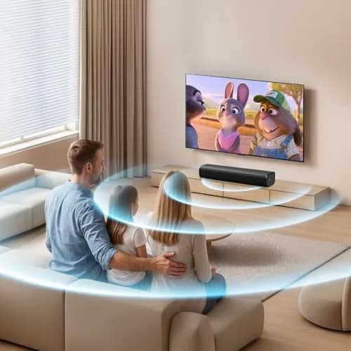 MZEIBO Sound Bar 50W | Compact Bluetooth 5.3 Speaker 17Inch for Home Theater thumbnail 2