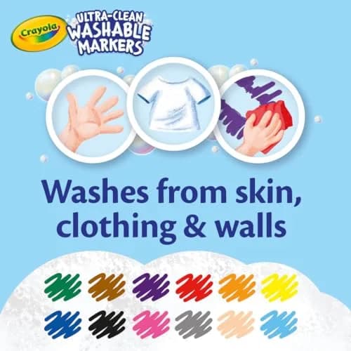 Crayola Broad Line Markers, Washable, Assorted Colors, Arts & Crafts Supplies, 24 Count (Pack of 2) | Non-Toxic, Ultra-Clean Formula thumbnail 4