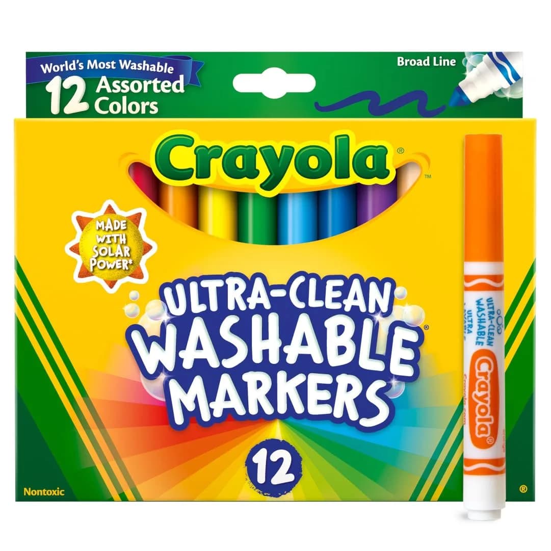Crayola Broad Line Markers, Washable, Assorted Colors, Arts & Crafts Supplies, 24 Count (Pack of 2) | Non-Toxic, Ultra-Clean Formula - view 2