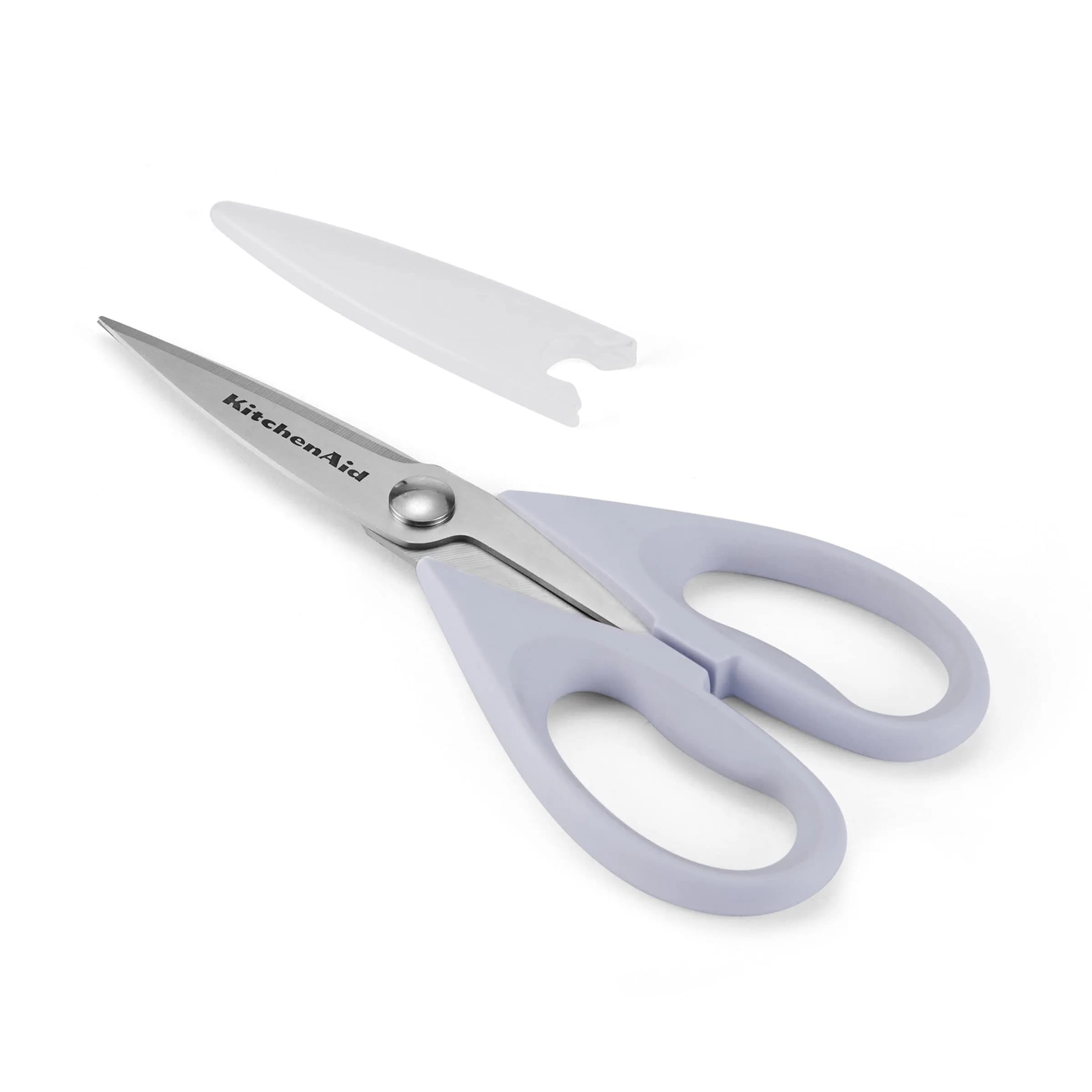 KitchenAid 8.72 Inch All-Purpose Kitchen Shears with Protective Sheath, Soft Grip, Lavendar Cream, Pack of 2 - view 2