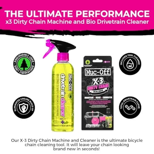 Muc-Off Bio Drivetrain Bike Chain Cleaner 500ml & X-3 Dirty Chain Machine Bundle | Deep Clean Tool with 120 Contact Points thumbnail 5