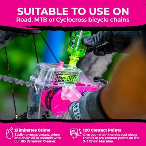 Muc-Off Bio Drivetrain Bike Chain Cleaner 500ml & X-3 Dirty Chain Machine Bundle | Deep Clean Tool with 120 Contact Points thumbnail 6