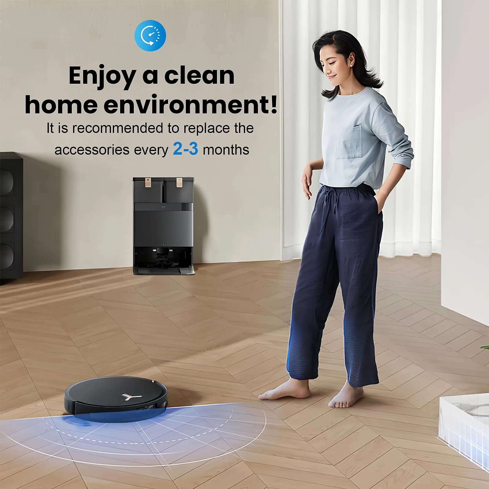 KTNAid Replacement Parts Kit for Ecovacs Deebot T50 Max Pro Omni Robot Vacuum | 24 Pcs Set - view 8